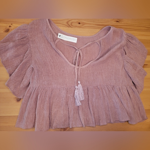 NWT Olivaceous Peasant Top ~ Large - Picture 7 of 9